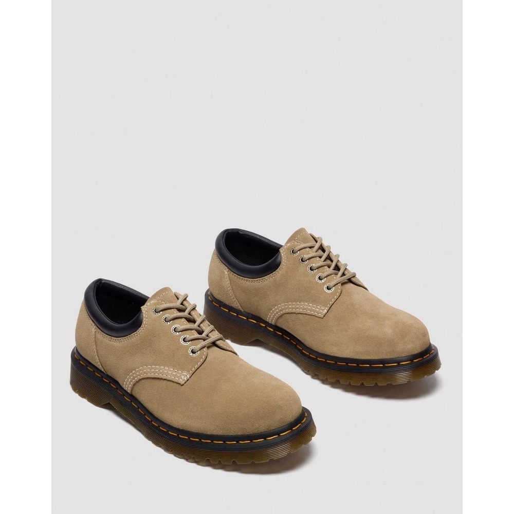 NEW Dr. Martens 8053 Bronx Suede 5-Eye Oxford Shoes Khaki Tan Mens 10 Womens 11